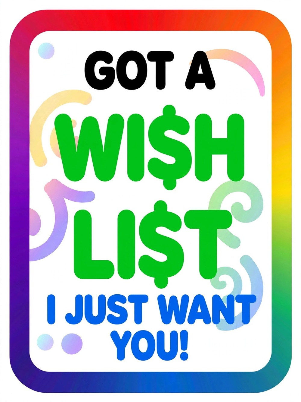 GOT A WI$H LI$T I JUST WANT…. This stuff.